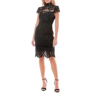 Lace high neck dress